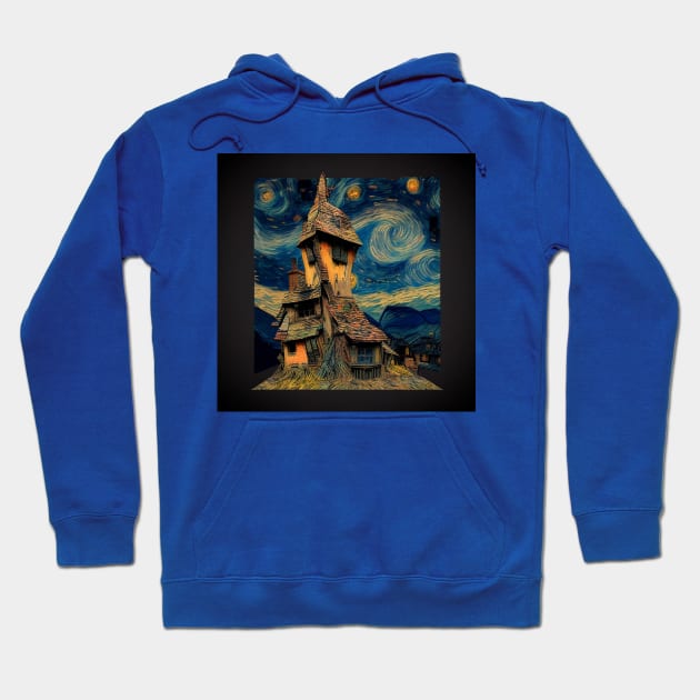 Starry Night Over The Burrow Hoodie by Grassroots Green